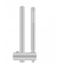 Lucid Brushed Nickel Round Hand held Shower Set With Rail